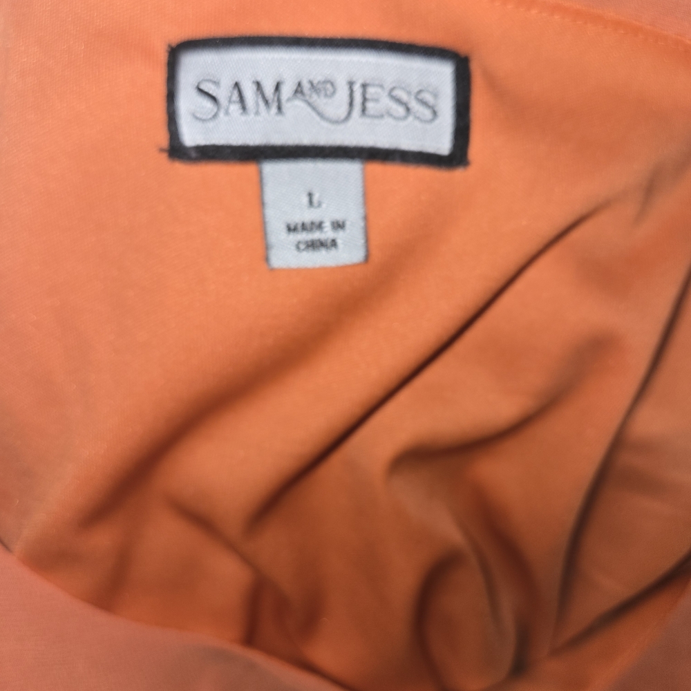 Elegant Orange Women's Blouse - Picture 3 of 3